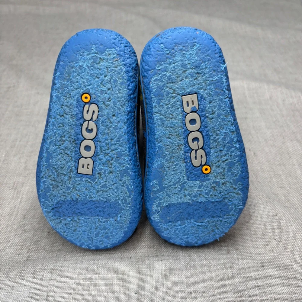 Bogs Baby Dinosaur Waterproof Insulated Snow Boots Blue Black Toddler Size 5
